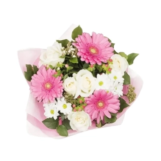 Romantica Kytica z gerbier, ruží a chryzantém